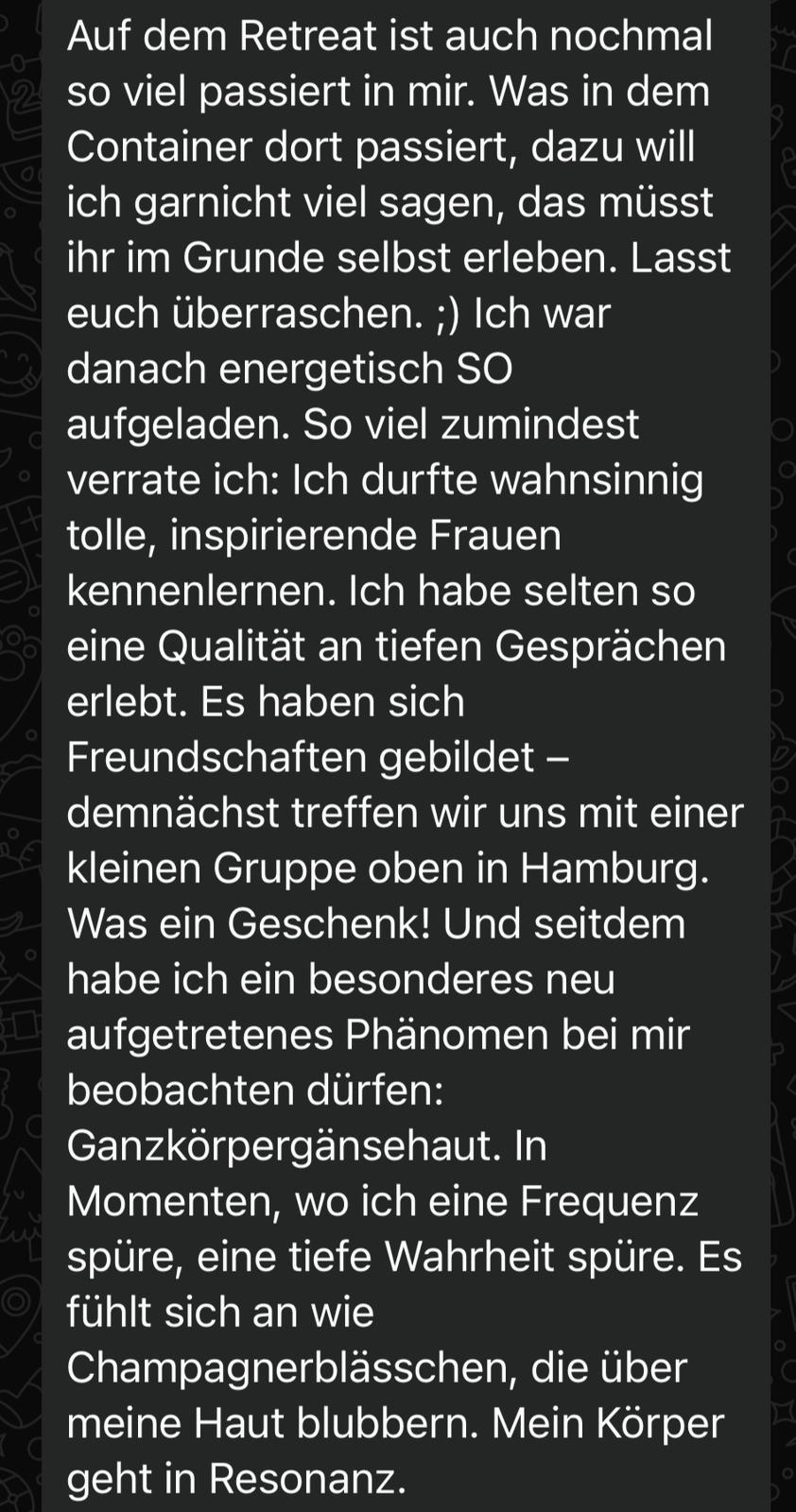 Stimme einer Teilnehmerin